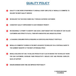 Mehala Quality Policy